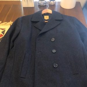 Navy blue Trevero peacoat. Large.